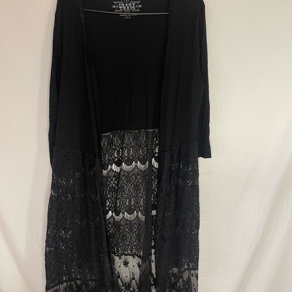 Crazy Train Black lace cardigan - Picture 5 of 6